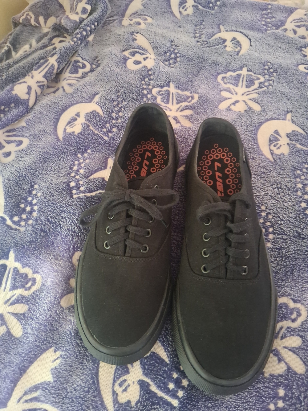 Lugz Black Canvas Lace-Up Sneakers